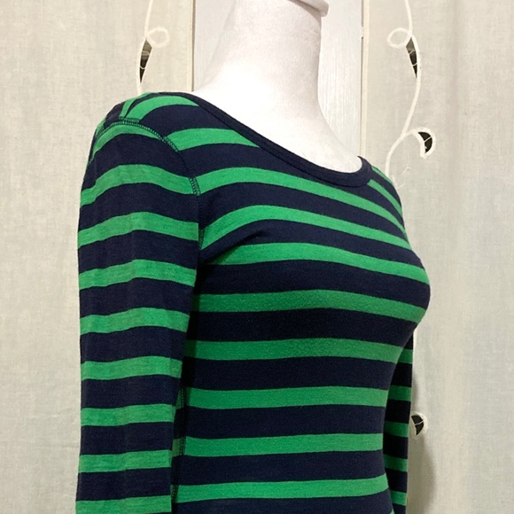 Vintage Striped Summer Dress, Express, Green and Blue, Size XS - Picture 6 of 8